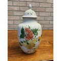 Vintage Kaiser "Lauriane" Porcelain Ginger Jar Floral 8" Tall E&R Western Germany Golden Crown