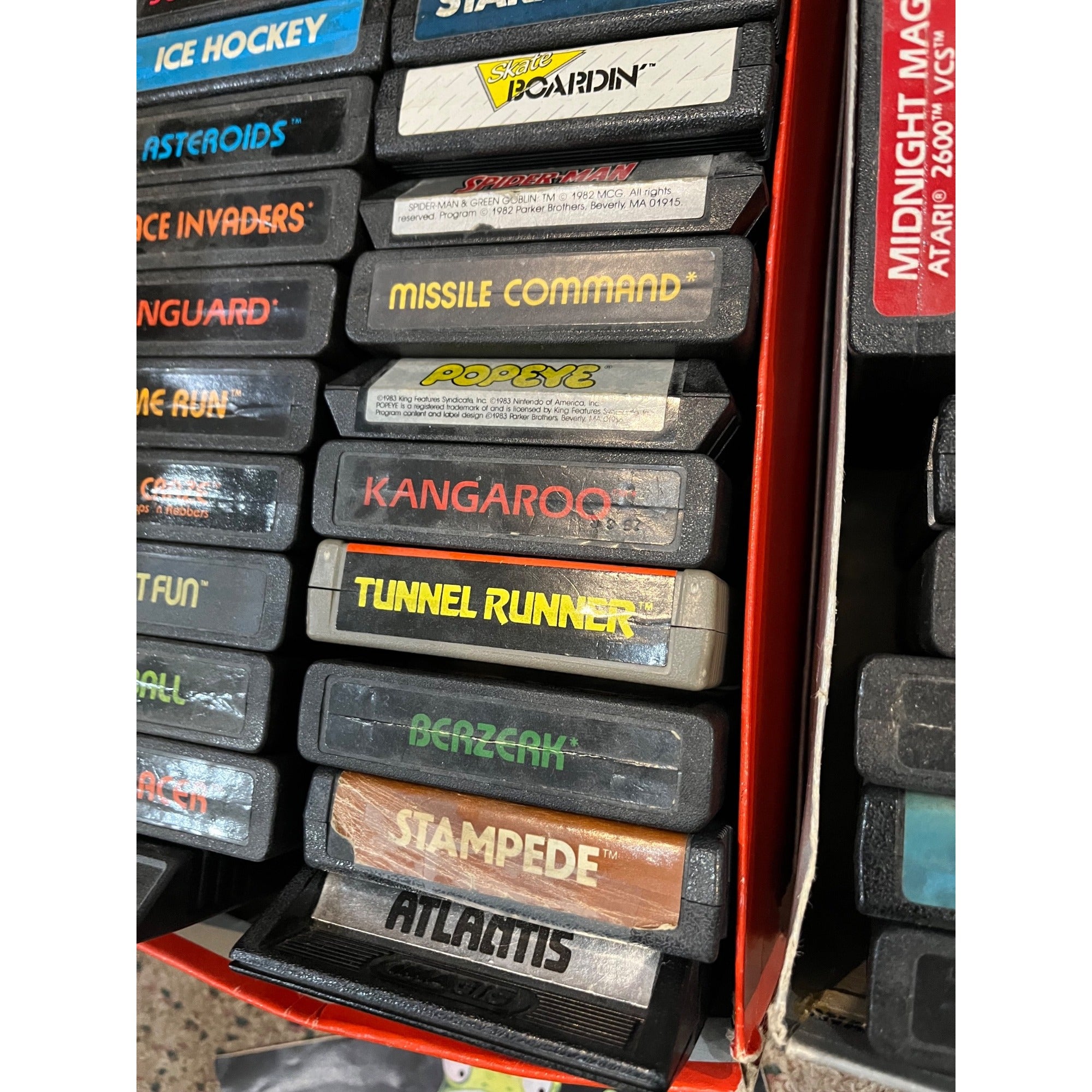 Vintage Atari 7800 System Console Lot Bundle W/ 45 Video Games & Orig. Box