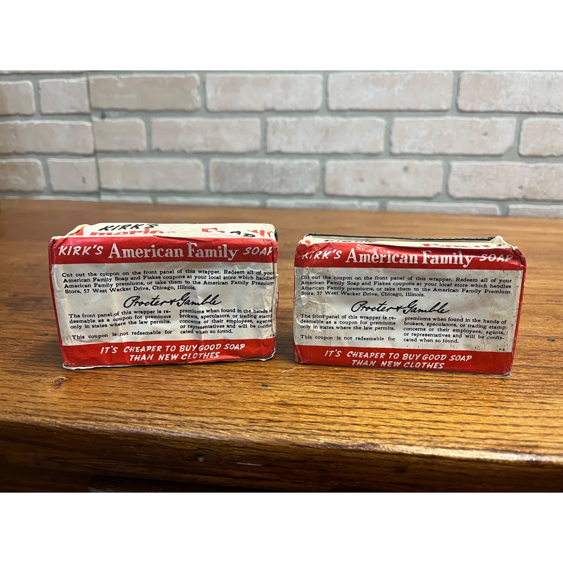 Vintage Kirk's American Family Soap Bar Lot Of 2 Unopened 1930s-40s