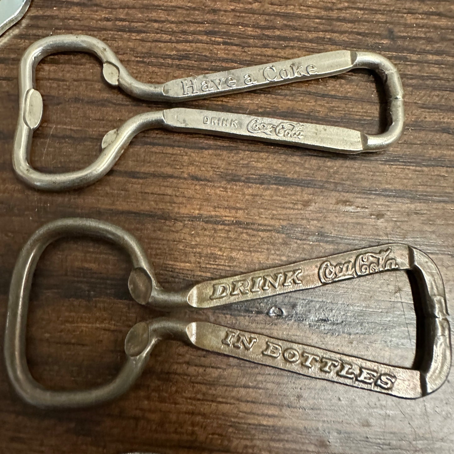 Vintage 1930s-60s Coca Cola Bottle Openers Lot Large 7.5"