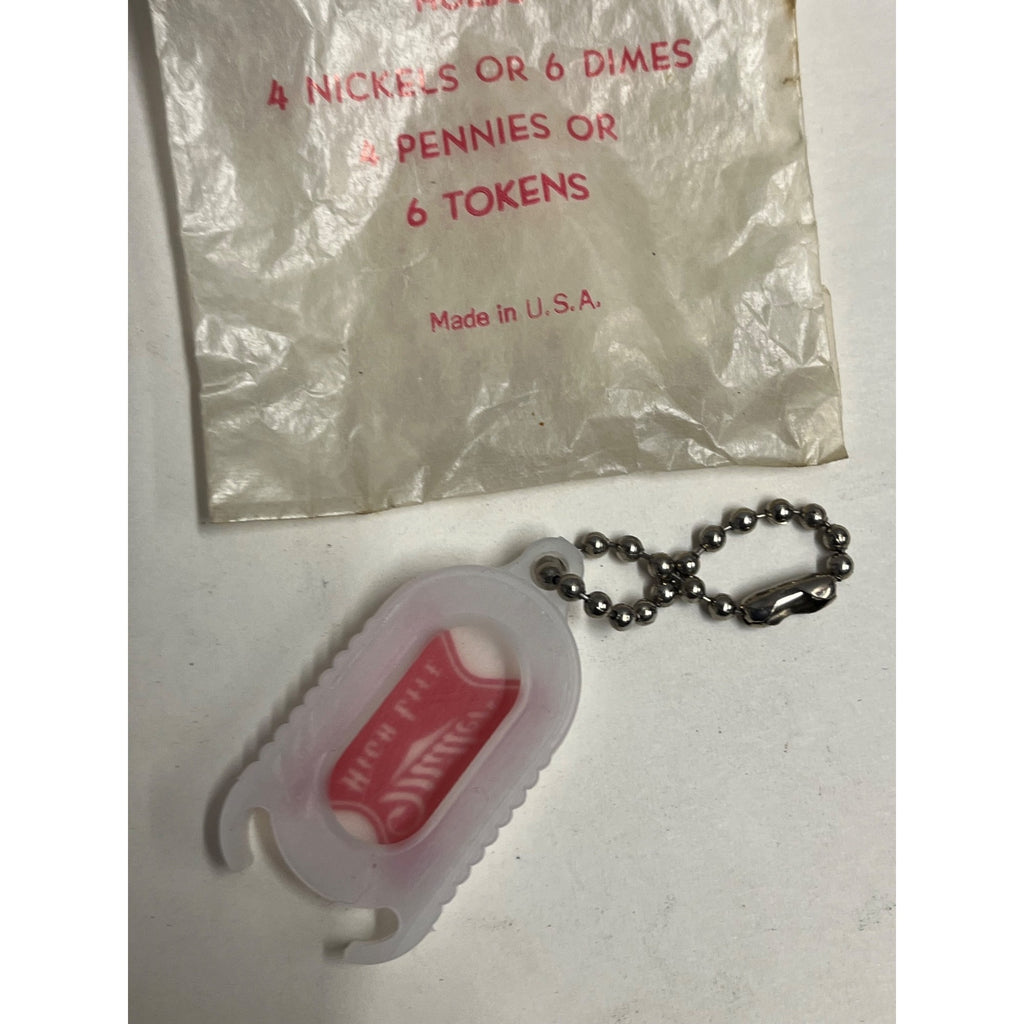 Vintage 1960s Miller High Life Beer Coin Holder Plastic Keychain NOS NEW