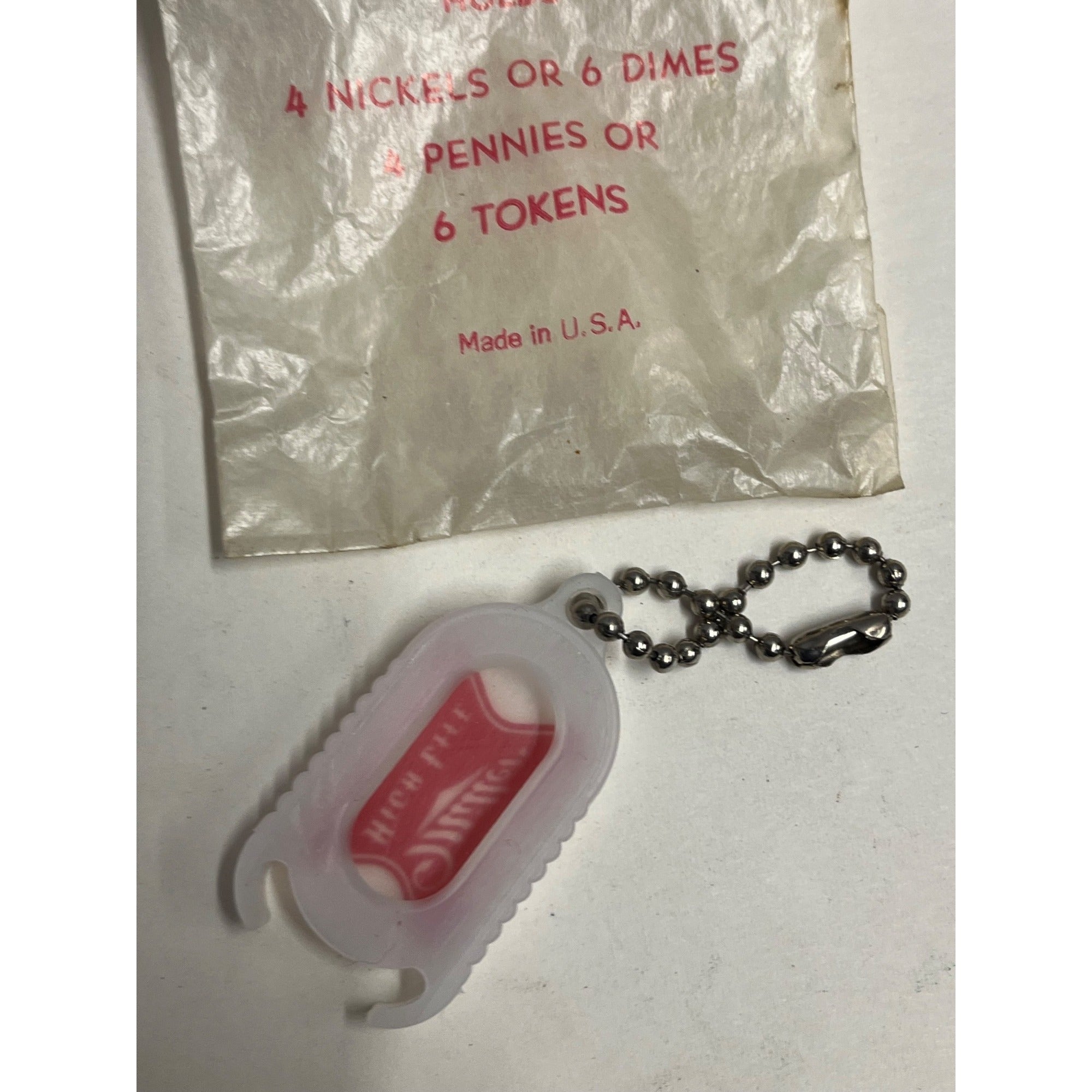 Vintage 1960s Miller High Life Beer Coin Holder Plastic Keychain NOS NEW