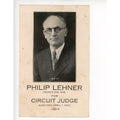 Antique Philip Lehner Princeton Wisconsin Judge Call Card Business