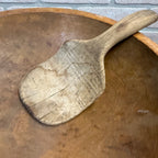 Antique Primitive 19th c. Wooden Butter Bowl w/ Paddle Scoop Farmhouse