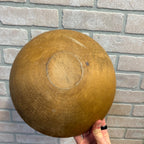 Antique Primitive 19th c. Wooden Butter Bowl w/ Paddle Scoop Farmhouse