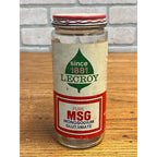 Vintage 1970s LeCroy MSG Spice Glass Jar Advertising Paper Label Camden NJ