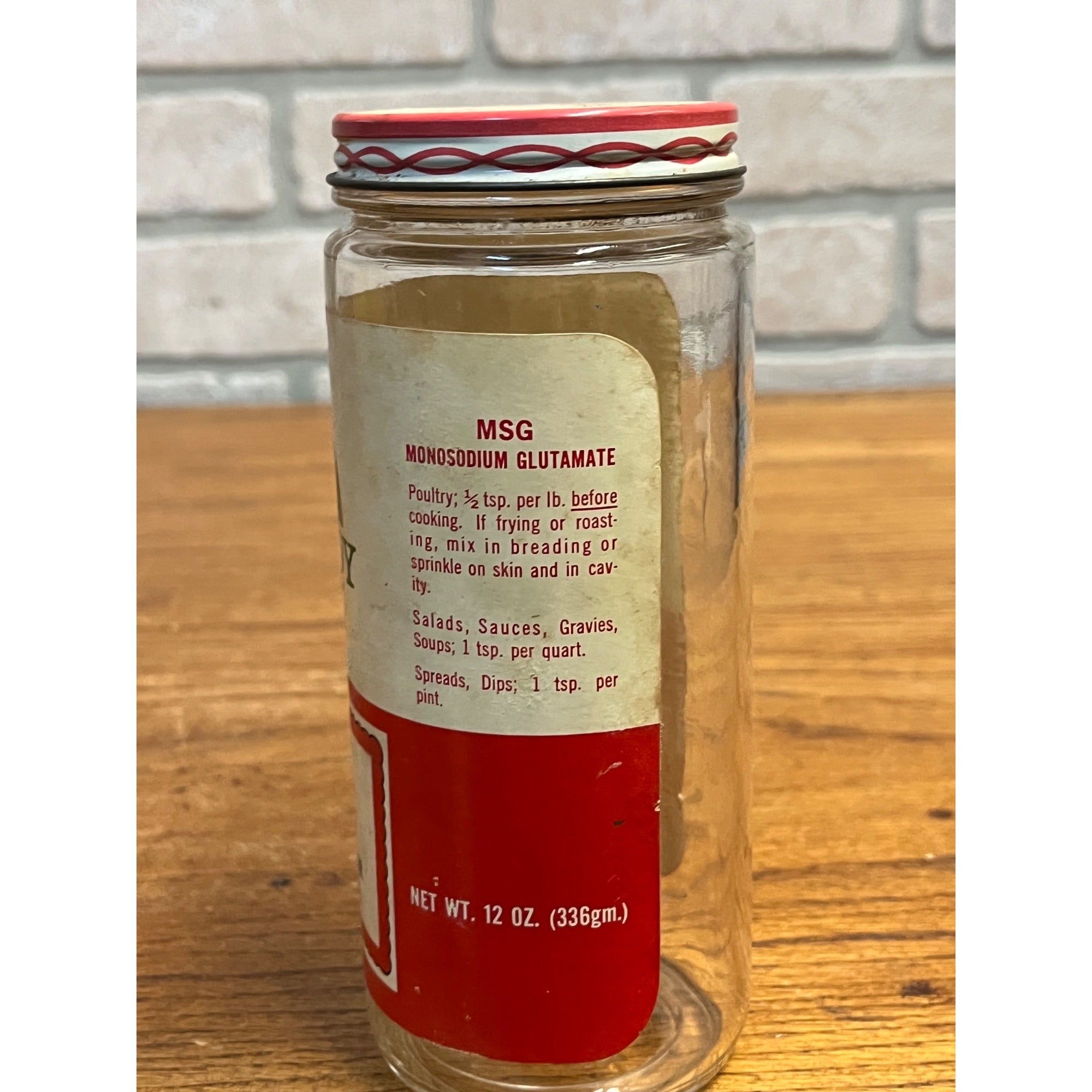 Vintage 1970s LeCroy MSG Spice Glass Jar Advertising Paper Label Camden NJ