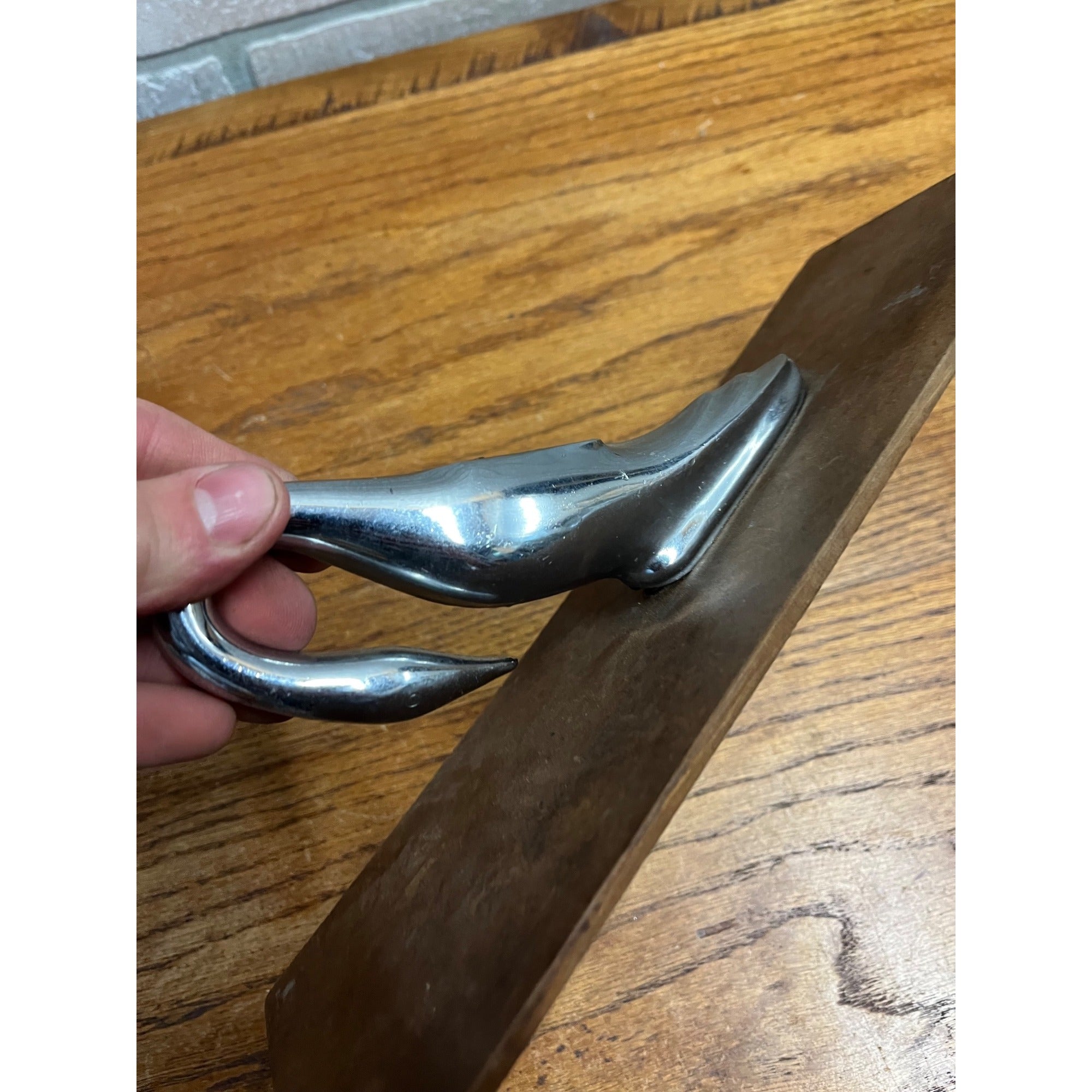Vintage Chrome Swan Novelty Aftermarket Hood Ornament Chevy Truck Car Hot Rod