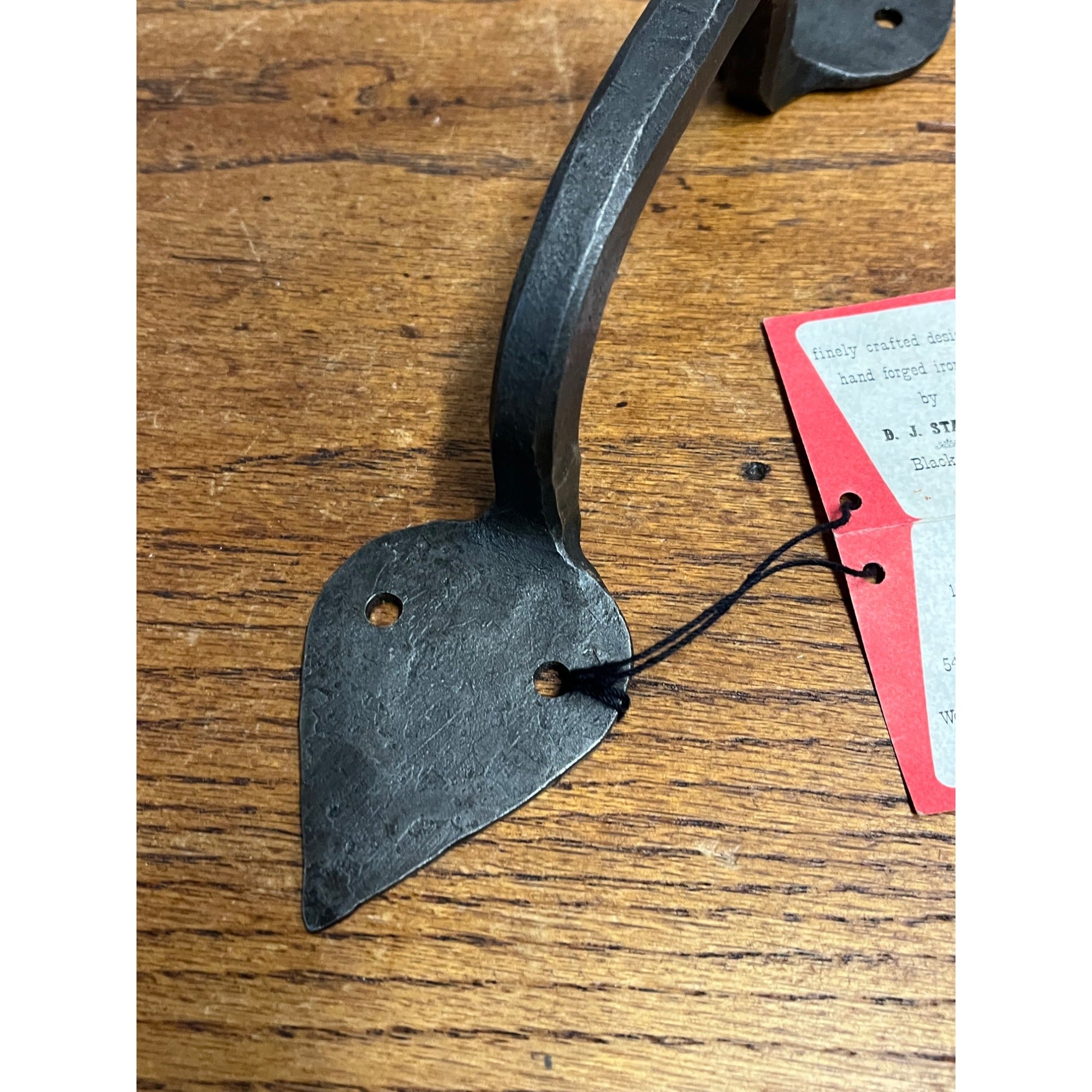 Vintage Blacksmith Hand Forged Colonial Primitive Door Pull Handle Farmhouse