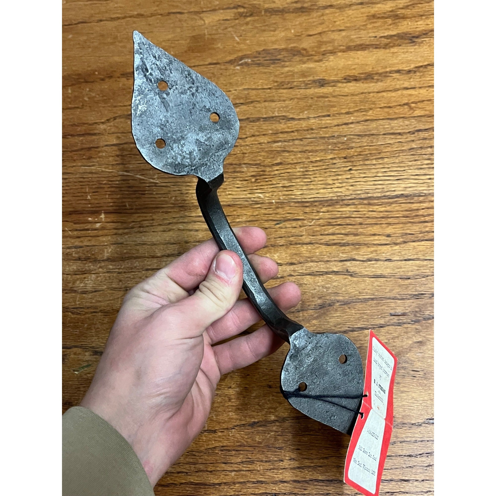 Vintage Blacksmith Hand Forged Colonial Primitive Door Pull Handle Farmhouse