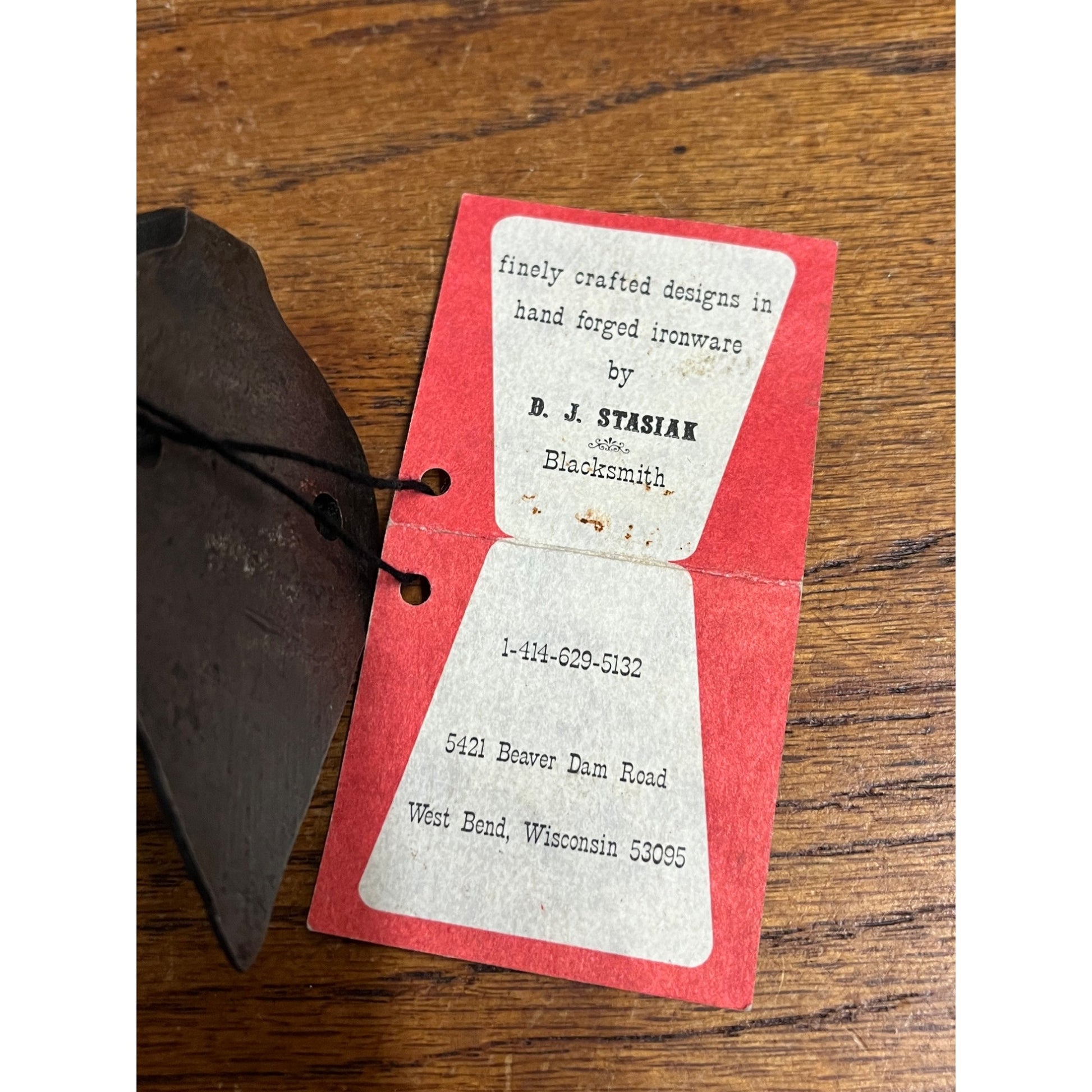 Vintage Blacksmith Hand Forged Colonial Primitive Door Pull Handle Farmhouse