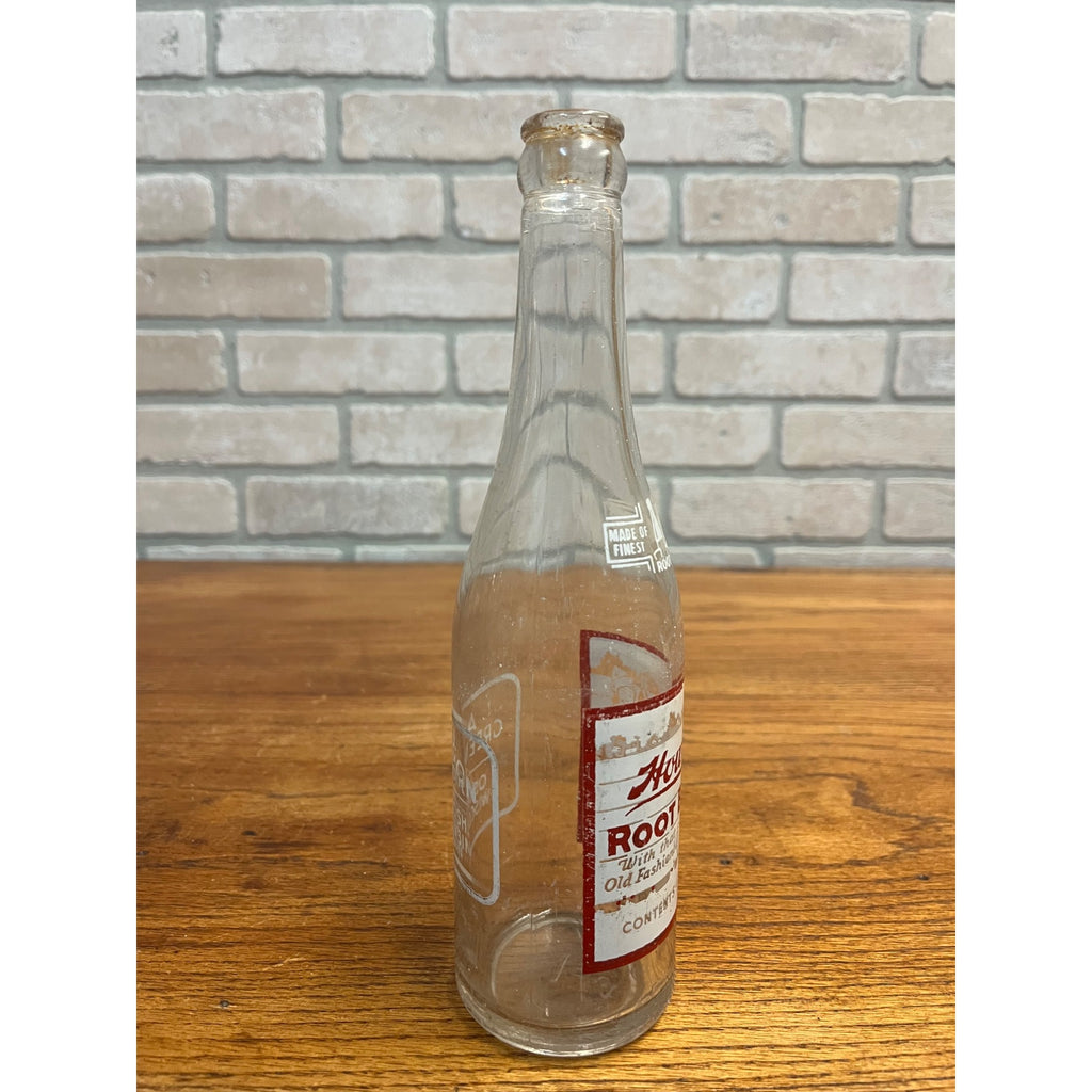 Vintage Howel's Root Beer Glass Soda Bottle Oshkosh Wisconsin Wis ACL AJ Greenkorn