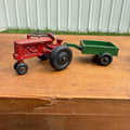 Vintage Silk Toys IH International Red Tractor w/ Trailer Wagon 1/64 Farm Toy