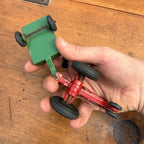 Vintage Silk Toys IH International Red Tractor w/ Trailer Wagon 1/64 Farm Toy