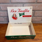 Vintage Ben Franklin Perfectos Cigars Cardboard Box Consolidated Cigar Co. NY