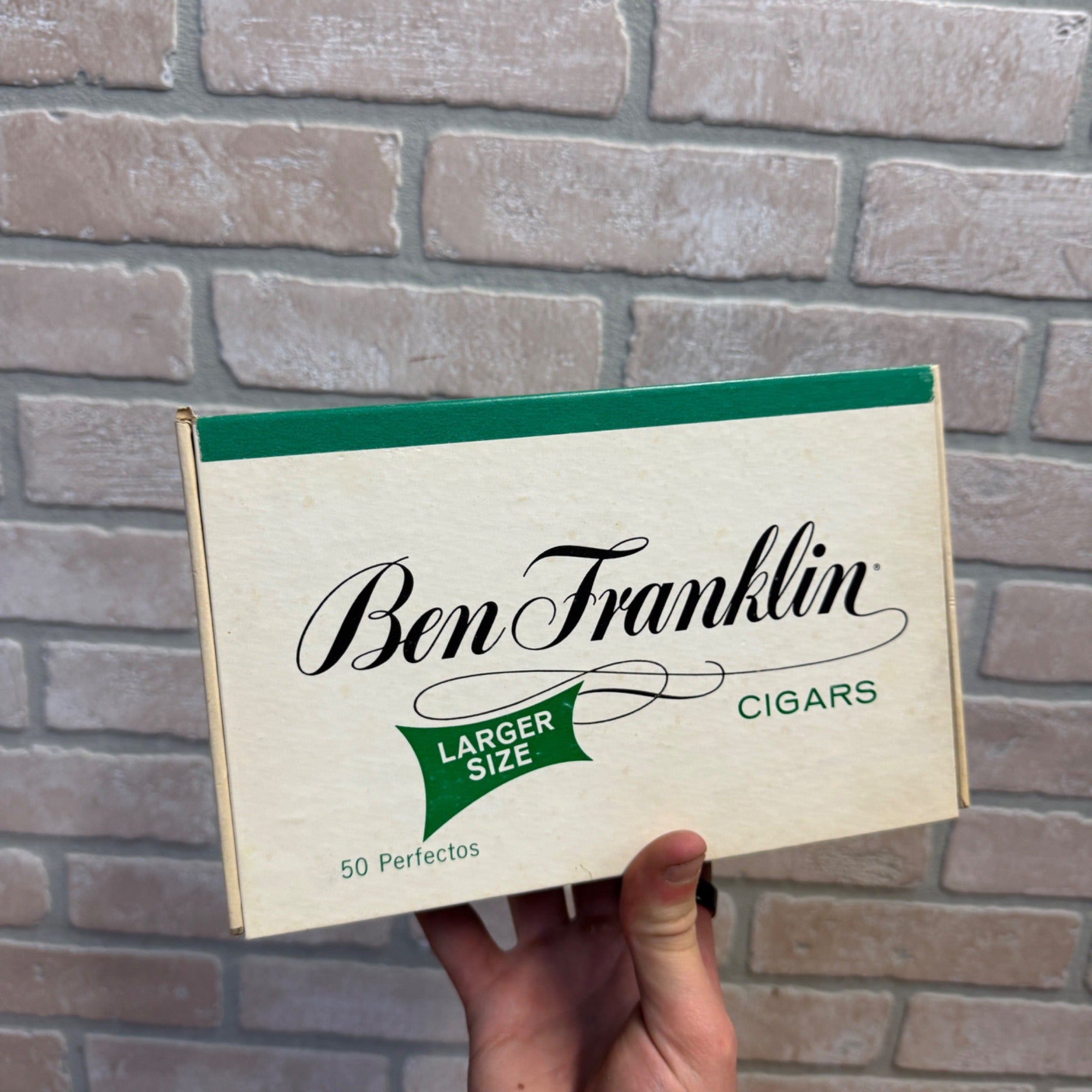 Vintage Ben Franklin Perfectos Cigars Cardboard Box Consolidated Cigar Co. NY