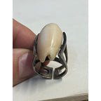 Vintage Modernist Silver Shell Statement Ring Natural Sea Shell Art - Sterling?
