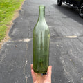 Antique 19th Century 12" Wine Olive Green Bottle Push-up Base 1800s