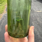 Antique 19th Century 12" Wine Olive Green Bottle Push-up Base 1800s