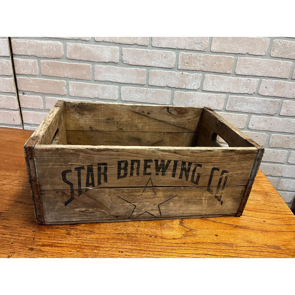 Vintage 1940s Star Brewing Co Beer Crate Case 12oz Steinie Bottles Lomira Wis WI