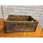 Vintage 1940s Star Brewing Co Beer Crate Case 12oz Steinie Bottles Lomira Wis WI