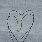 Primitive Heart Rug Wire Beater Tool Vintage Carpet Beater Antique Country