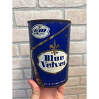 Vintage 1960s Kerr McGee Blue Velvet Motor Oil Metal Can 1qt Advertising - Empty