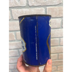 Vintage 1960s Kerr McGee Blue Velvet Motor Oil Metal Can 1qt Advertising - Empty