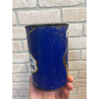 Vintage 1960s Kerr McGee Blue Velvet Motor Oil Metal Can 1qt Advertising - Empty
