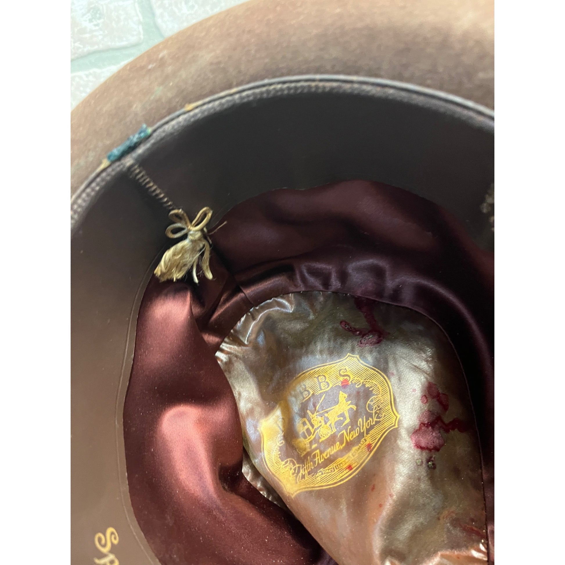 Vintage 1940s 1950s Dobbs Fifteen Brown Fedora Hat 7 3/8