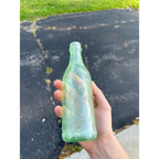 Antique Jos Statz City Bottling Works Jefferson Wis. Soda Aqua Bottle Embossed