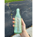 Antique Jos Statz City Bottling Works Jefferson Wis. Soda Aqua Bottle Embossed