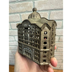 ANTIQUE A.C. WILLIAMS CAST IRON BANK BUILDING STILL BANK