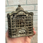 ANTIQUE A.C. WILLIAMS CAST IRON BANK BUILDING STILL BANK
