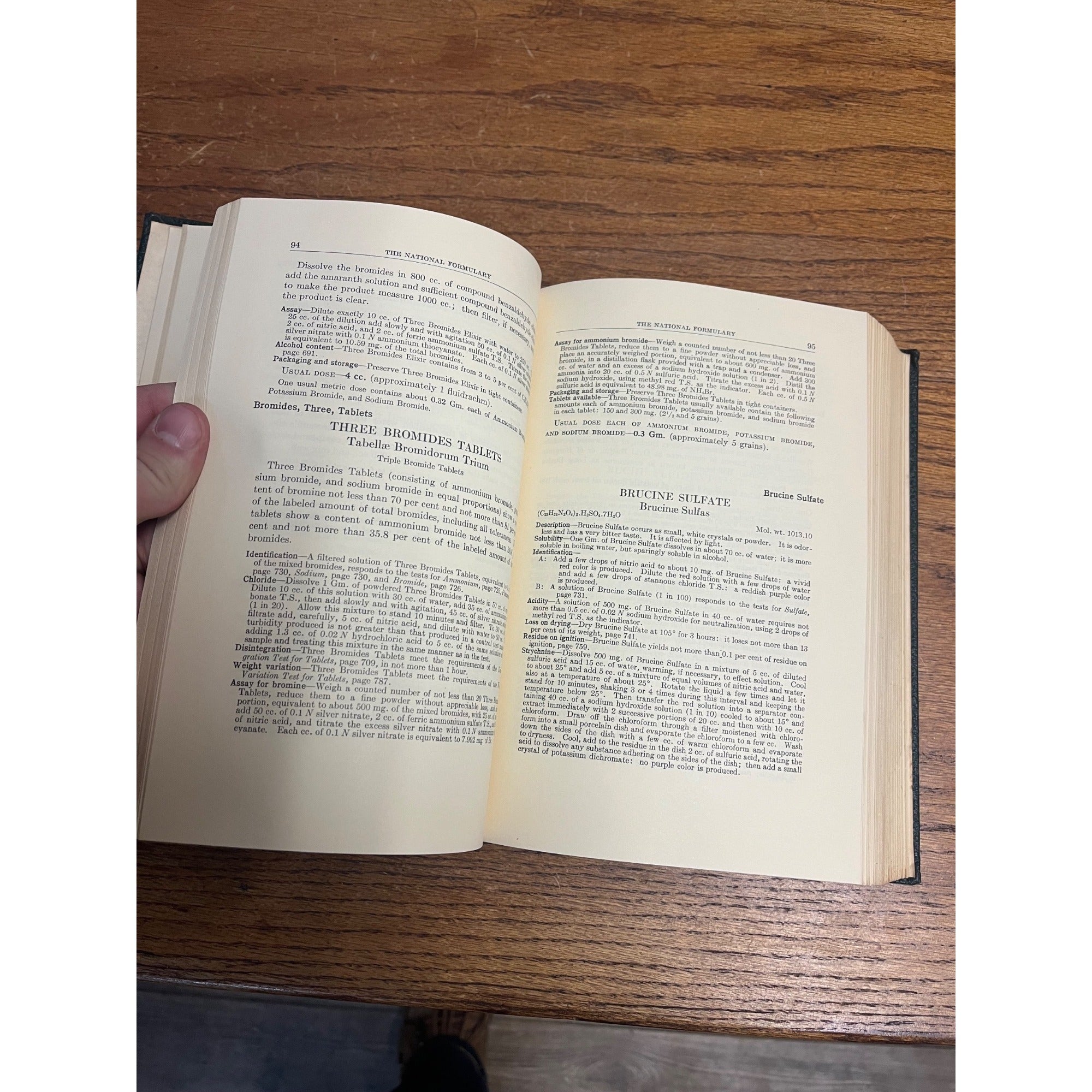 1950 The National Formulary Drug Store Pharmacy Hardcover Book 9th Edition