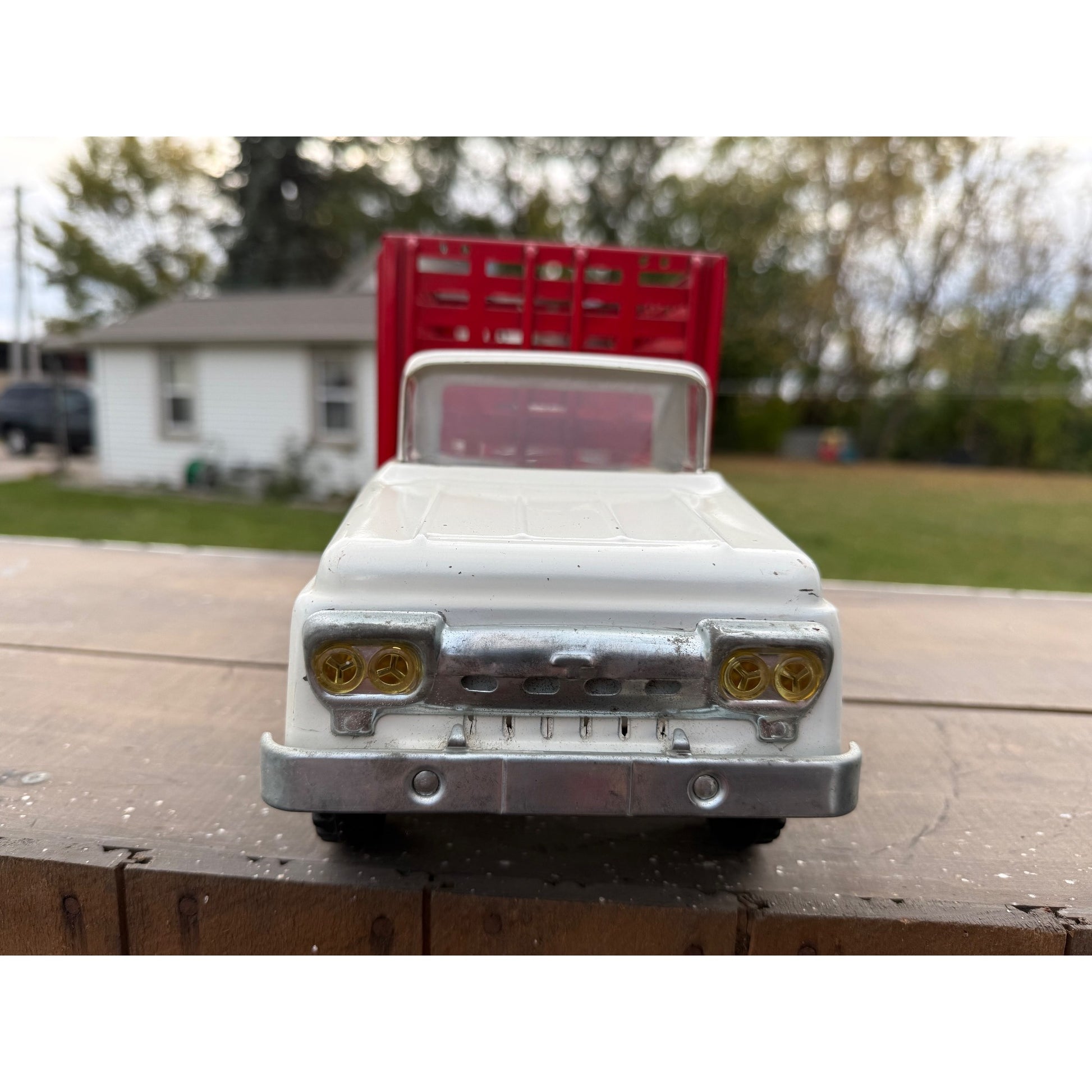 Vintage 1958 Tonka Farms Stake Bed Truck Pressed Steel Toy
