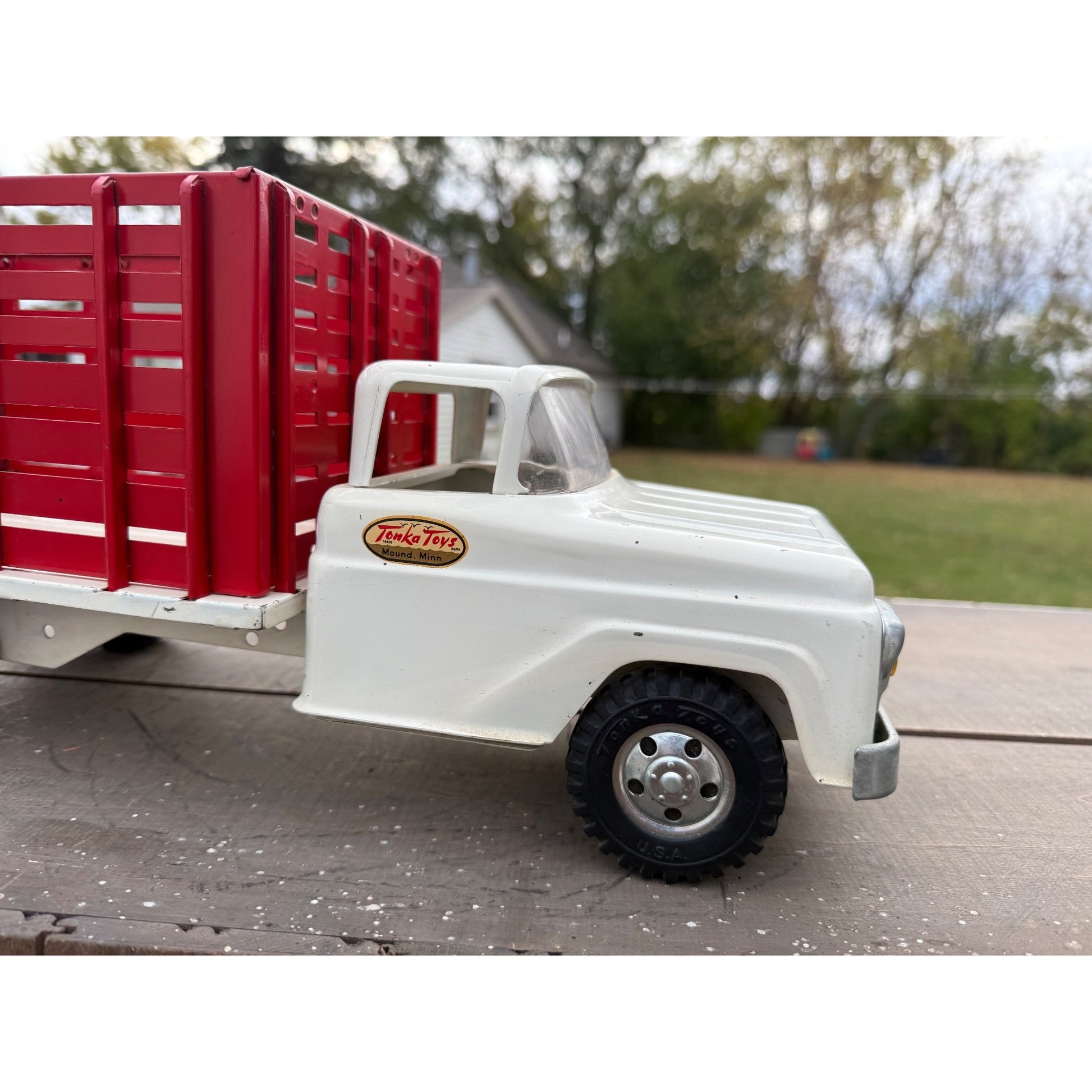 Vintage 1958 Tonka Farms Stake Bed Truck Pressed Steel Toy