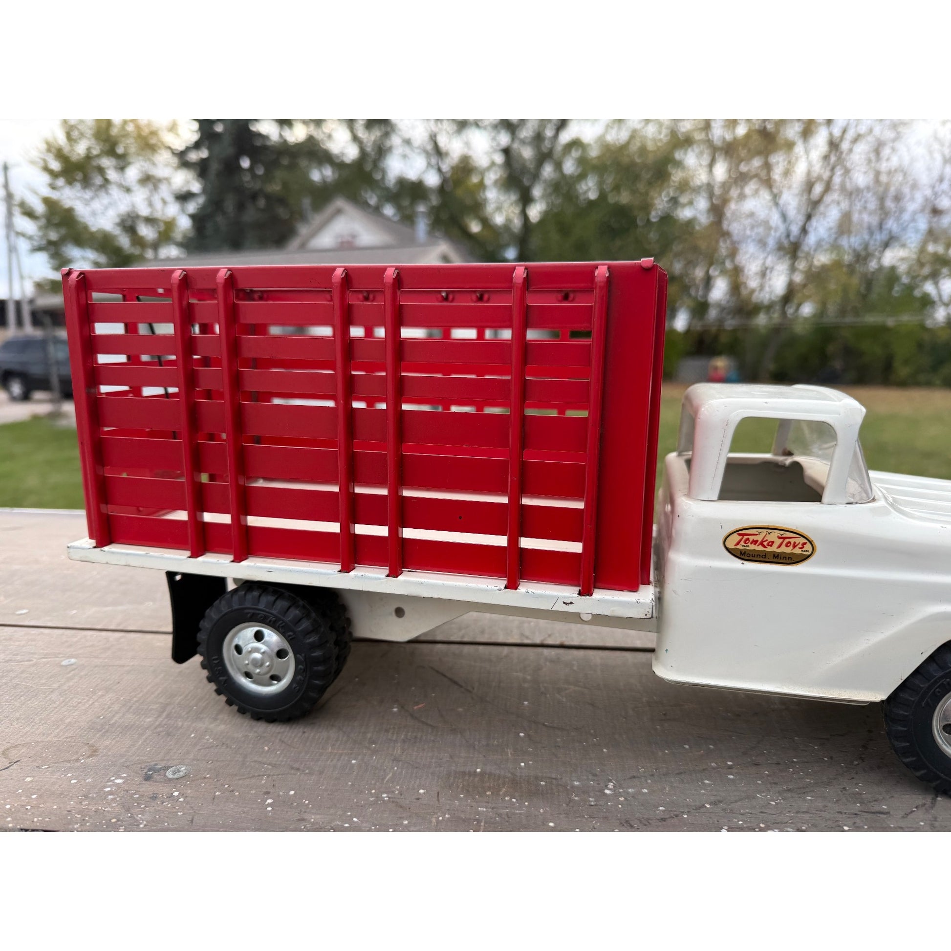 Vintage 1958 Tonka Farms Stake Bed Truck Pressed Steel Toy