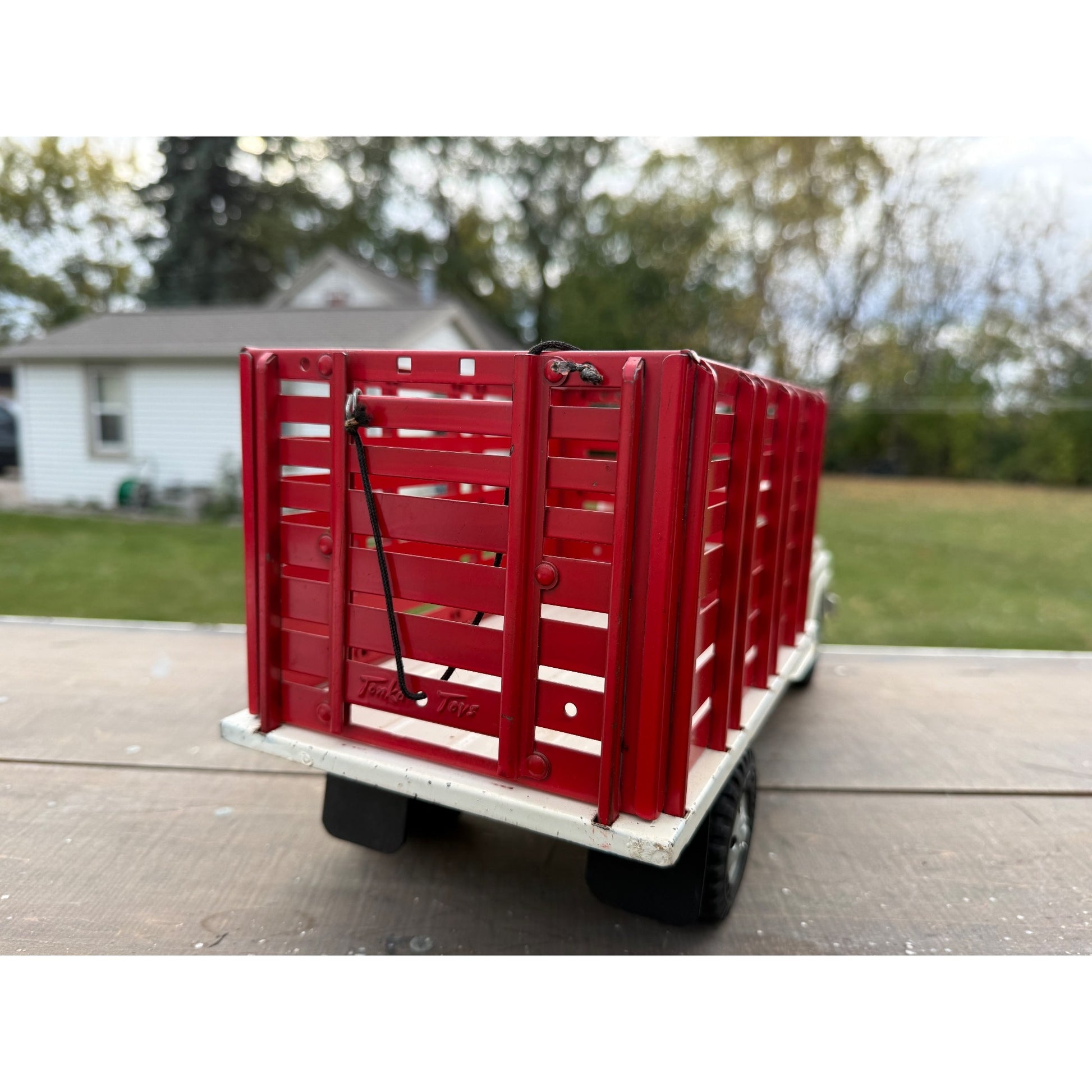 Vintage 1958 Tonka Farms Stake Bed Truck Pressed Steel Toy