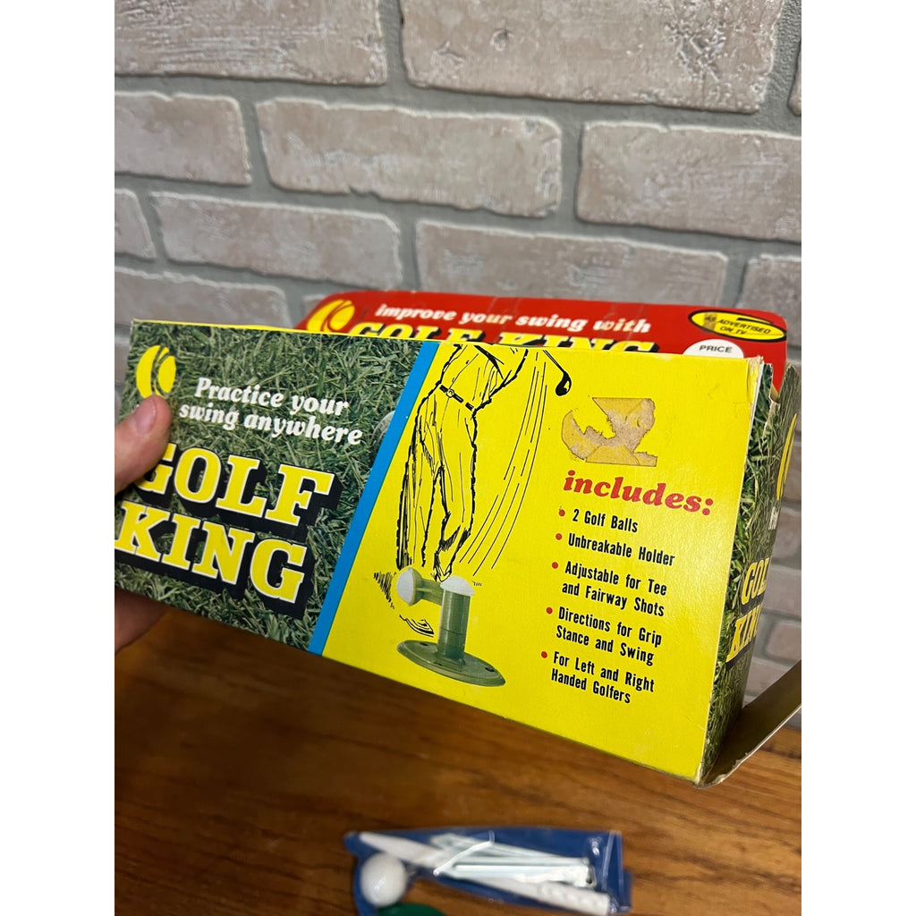Golf King 1975 K-Tel Swing Practice Gizmo Ball Holder Adustable Tee Vintage