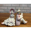 Vintage 1930s Erphila Art Pottery Boy and Girl Figurine Bookends Germany