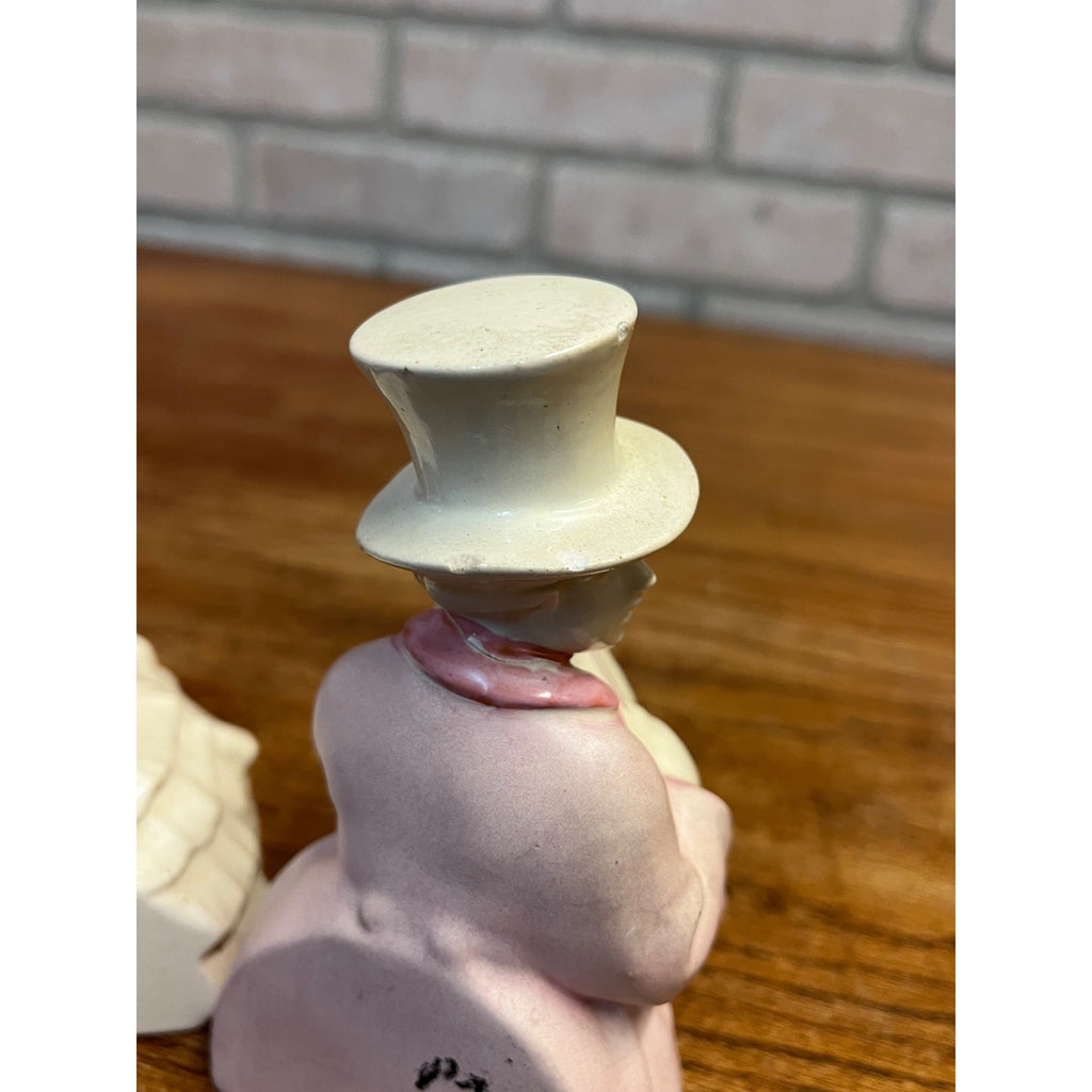 Vintage 1930s Erphila Art Pottery Boy and Girl Figurine Bookends Germany