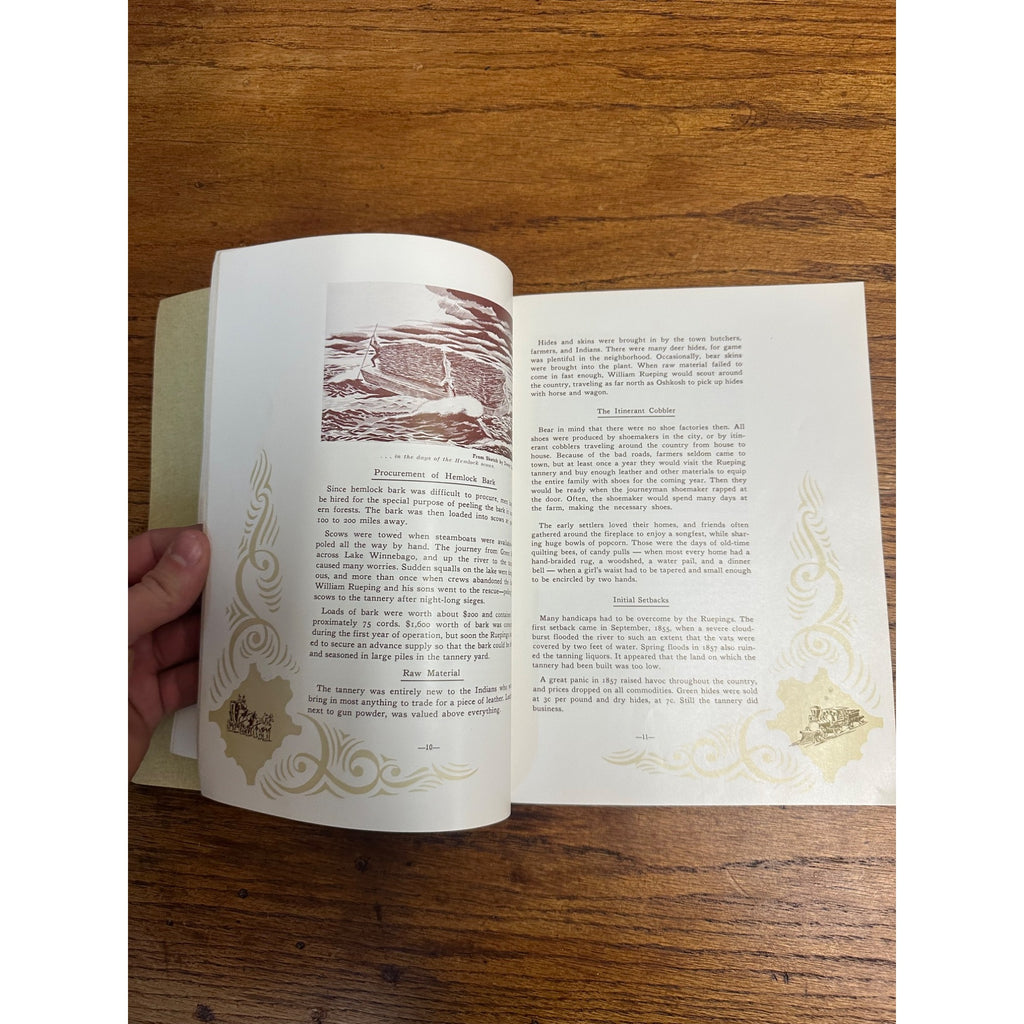 100 Years Of Leathermaking Book Fred Rueping Leather Company Fond Du Lac WI 1954