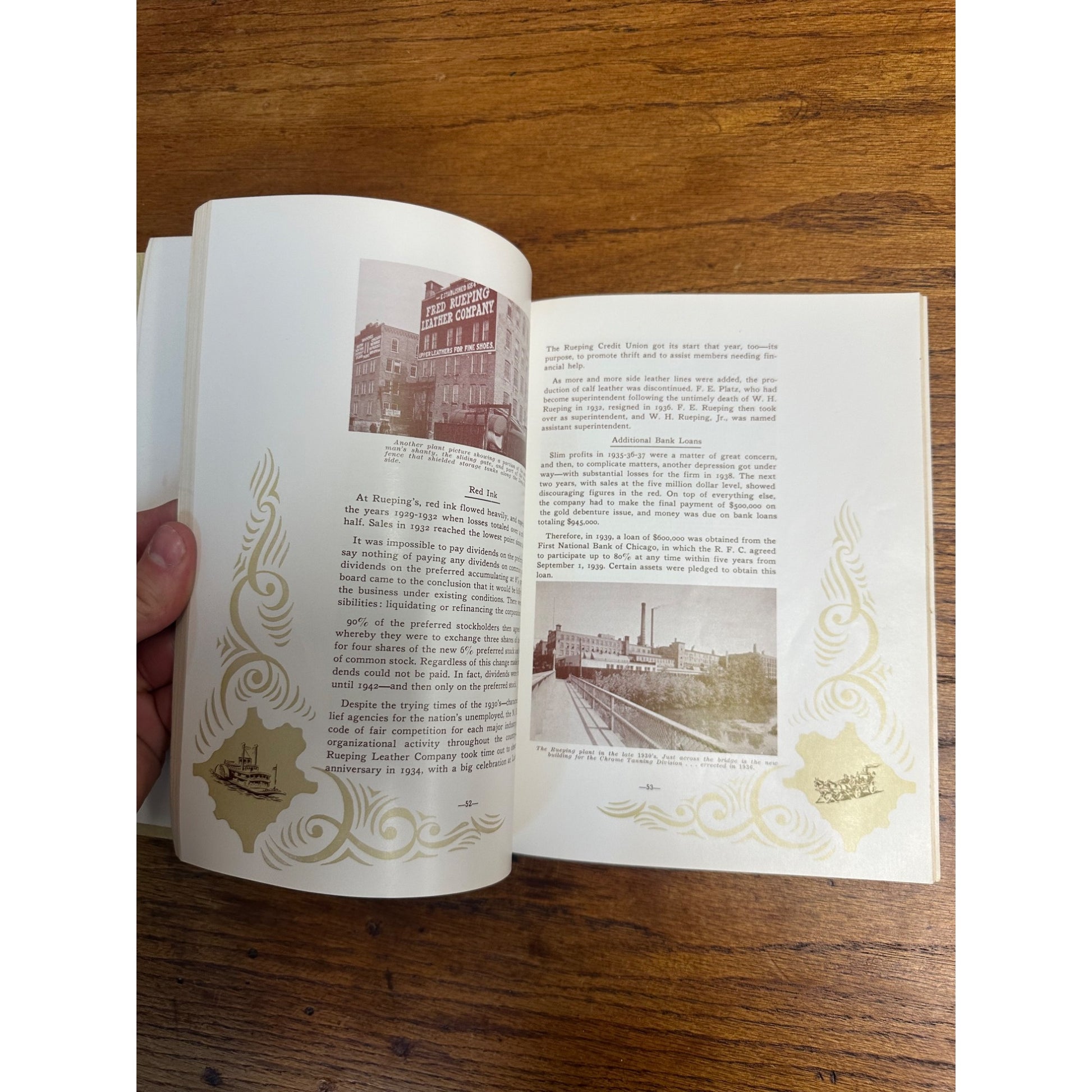 100 Years Of Leathermaking Book Fred Rueping Leather Company Fond Du Lac WI 1954