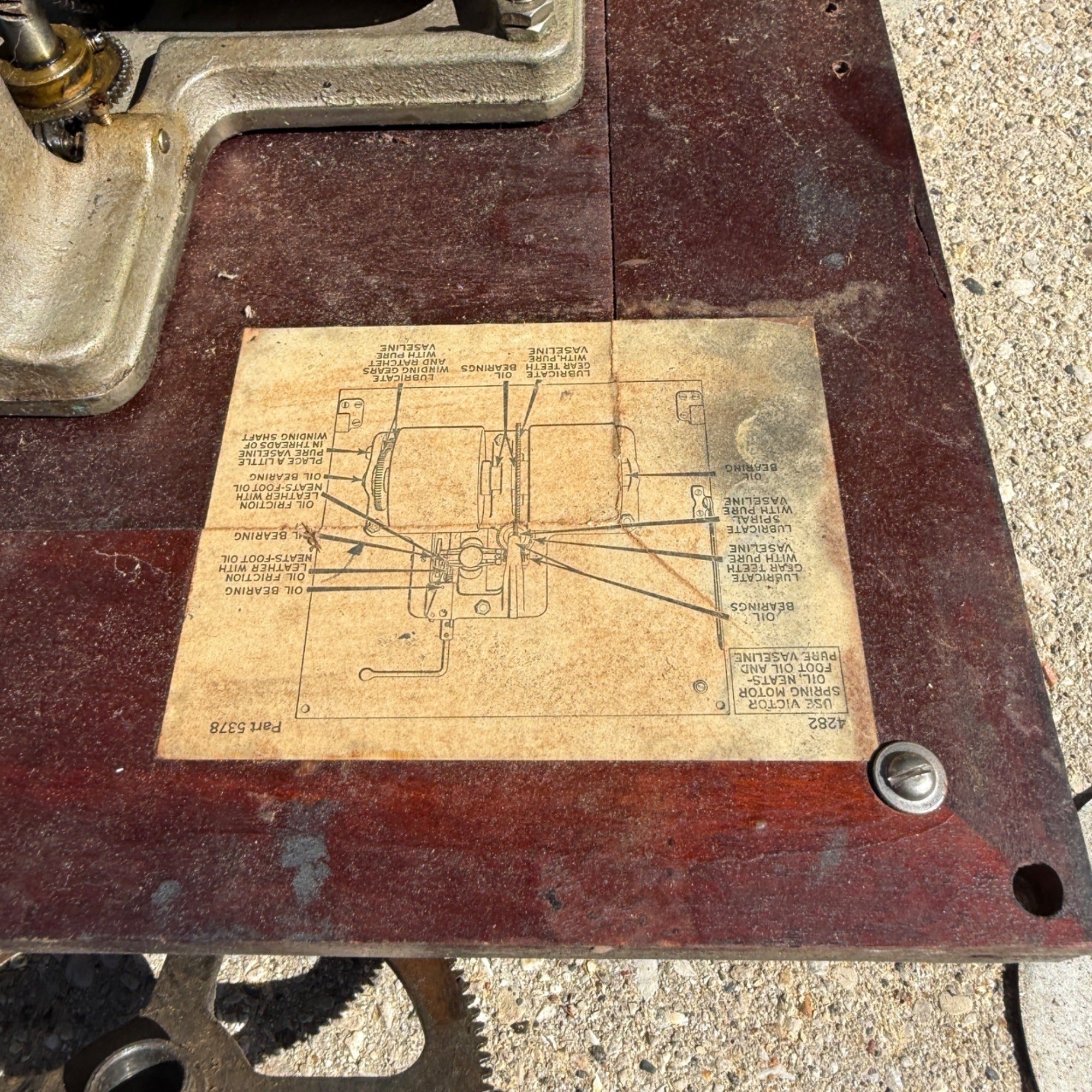 Victrola Victor Talking Machine Phonograph Motor Board Assembly Model XVI