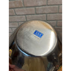 Vintage 1960s MCM Stainless Steel Large Salad Serving Bowl Lundtofte Danish