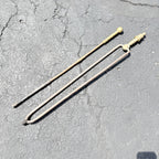 Antique Vintage Brass Handle & Steel Fireplace Tools Tongs & Fire Poker