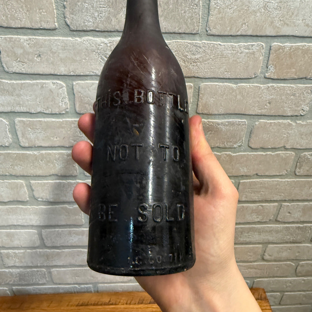 Antique Amber E.L. Husting Milwaukee Wisconsin Beer Bottle I.G. Co