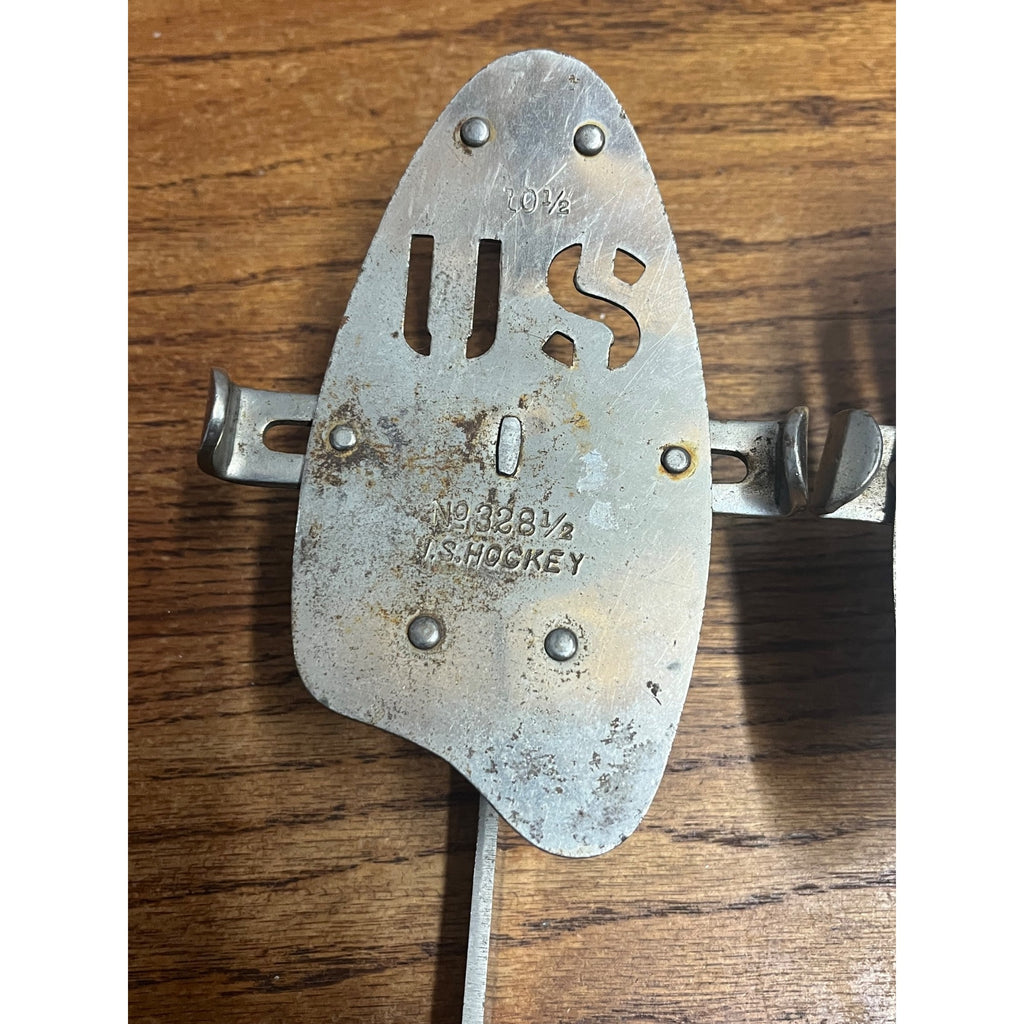 Antique Patent 1905 Mens US Hokcey Steel Ice Skates Winter Christmas Primitive Farmhouse Decor