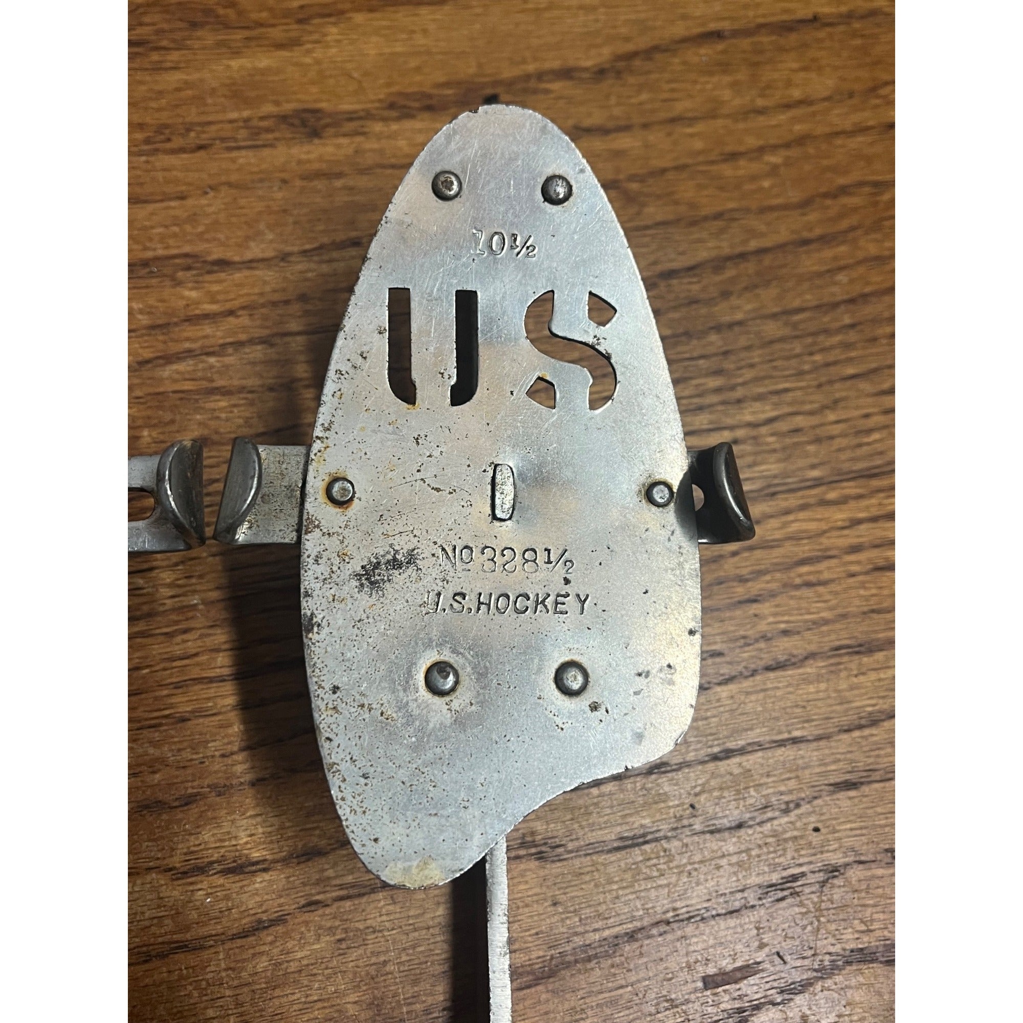 Antique Patent 1905 Mens US Hokcey Steel Ice Skates Winter Christmas Primitive Farmhouse Decor